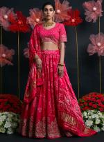 Viscose Rani Wedding Wear Printed Lehenga Choli